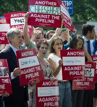 Last month, about 200 activists marched on the U.S. State Department in opposition to the Keystone XL pipeline. Billionaire environmentalist Tom Steyer is adding to the pressure with a new series of ads, challenging the pipeline.