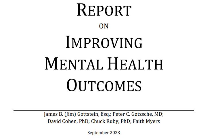 Report on Improving Mental Health Outcomes Cover Page