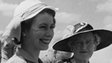 Princess Elizabeth attends a polo match in Nyepi, Kenya, with attending dignitaries