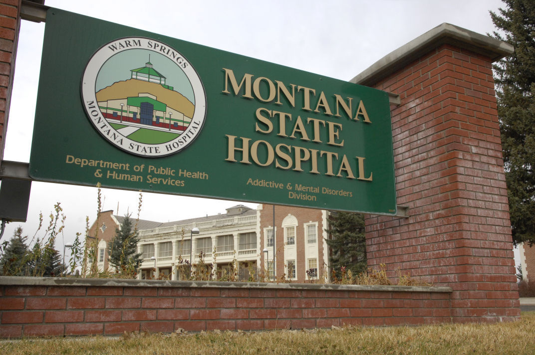 Montana State Hospital Warm Springs sign